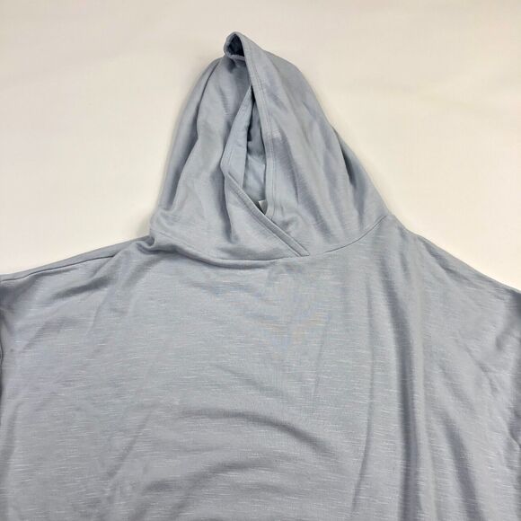 Fabletics Sweater Womens Medium Rayon Long Sleeve Pullover Hooded Hoodie Blue - Picture 2 of 8